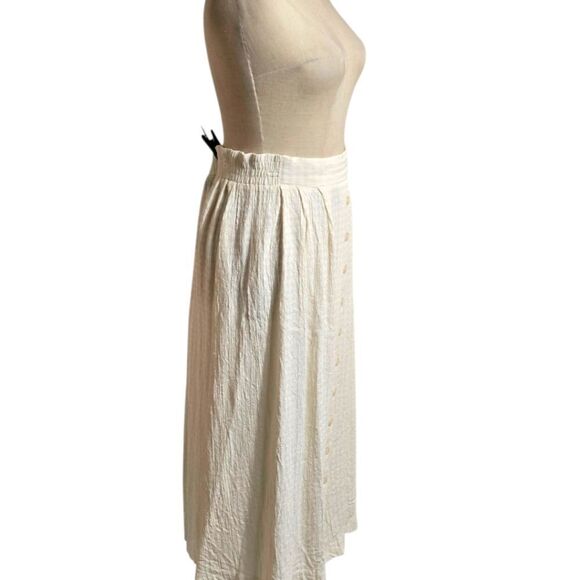 Vintage Norton McNaughton Cream Button Front Maxi Skirt - Picture 5 of 8